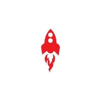 Weltraumrakete Symbol Vektor Logo