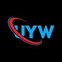 uyw-Logo. uyw Brief. uyw-Buchstaben-Logo-Design. Initialen UYW-Logo, verbunden mit Kreis und Monogramm-Logo in Großbuchstaben. uyw-typografie für technologie-, geschäfts- und immobilienmarke. vektor