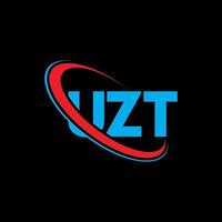 uzt-Logo. uzt Brief. uzt-Brief-Logo-Design. Initialen uzt-Logo verbunden mit Kreis und Monogramm-Logo in Großbuchstaben. uzt-typografie für technologie-, geschäfts- und immobilienmarke. vektor