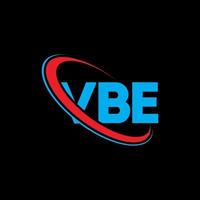 vbe logotyp. vbe brev. vbe brev logotyp design. initialer vbe logotyp länkad med cirkel och versaler monogram logotyp. vbe typografi för teknik, företag och fastighetsmärke. vektor