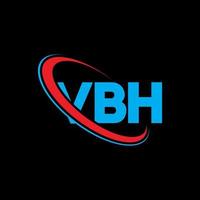 vbh logotyp. vbh brev. vbh bokstavslogotypdesign. initialer vbh logotyp länkad med cirkel och versaler monogram logotyp. vbh typografi för teknik, företag och fastighetsmärke. vektor
