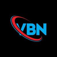 vbn-Logo. vbn-Brief. vbn-Brief-Logo-Design. Initialen vbn-Logo, verbunden mit Kreis und Monogramm-Logo in Großbuchstaben. vbn-typografie für technologie-, geschäfts- und immobilienmarke. vektor