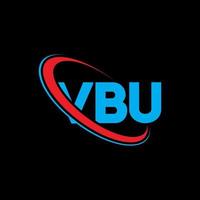 vbu-Logo. vbu-Brief. Vbu-Brief-Logo-Design. Initialen vbu-Logo verbunden mit Kreis und Monogramm-Logo in Großbuchstaben. vbu-typografie für technologie-, geschäfts- und immobilienmarke. vektor