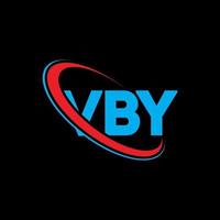 vby-Logo. vper Brief. vby-Buchstaben-Logo-Design. Initialen vby-Logo verbunden mit Kreis und Monogramm-Logo in Großbuchstaben. vby-typografie für technologie-, geschäfts- und immobilienmarke. vektor