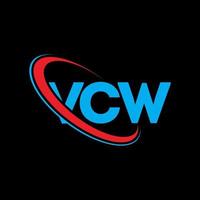 vcw-Logo. vcw-Brief. Vcw-Brief-Logo-Design. Initialen vcw-Logo verbunden mit Kreis und Monogramm-Logo in Großbuchstaben. vcw-typografie für technologie-, geschäfts- und immobilienmarke. vektor