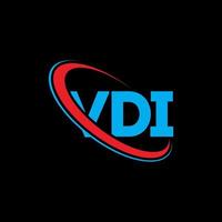 vdi-Logo. vdi-Brief. vdi-Brief-Logo-Design. Initialen VDI-Logo verbunden mit Kreis und Monogramm-Logo in Großbuchstaben. vdi-Typografie für Technologie-, Wirtschafts- und Immobilienmarke. vektor
