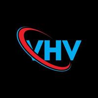 vhv-Logo. vv brief. VHV-Brief-Logo-Design. Initialen vhv-Logo verbunden mit Kreis und Monogramm-Logo in Großbuchstaben. vhv-Typografie für Technik-, Wirtschafts- und Immobilienmarke. vektor
