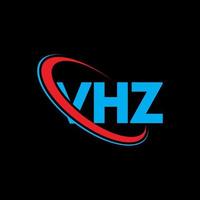 vhz logotyp. vhz bokstav. vhz bokstavslogotypdesign. initialer vhz logotyp länkad med cirkel och versaler monogram logotyp. vhz typografi för teknik, företag och fastighetsmärke. vektor