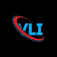 vli logotyp. vli brev. vli brev logotyp design. initialer vli logotyp länkad med cirkel och versaler monogram logotyp. vli typografi för teknik, företag och fastighetsmärke. vektor