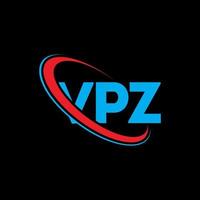 vpz-Logo. vpz-Brief. vpz-Brief-Logo-Design. Initialen vpz-Logo verbunden mit Kreis und Monogramm-Logo in Großbuchstaben. vpz-Typografie für Technologie-, Geschäfts- und Immobilienmarke. vektor