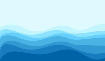 Vektor blaues Wasser Wellenform Schichtkonzept Zickzackmuster abstrakter Hintergrund flache Designillustrationsart