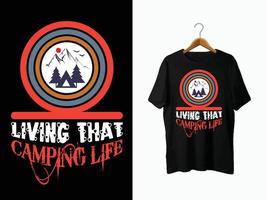 camping t-shirt design. vektor