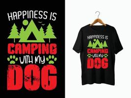 Camping-T-Shirt-Design. vektor