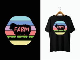Bauern-T-Shirt-Design. vektor