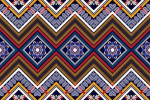 geometrisches abstraktes ikat ethnisches nahtloses musterdesign. aztekischer Stoff Teppich Mandala Ornamente Textildekorationen Tapete. tribal boho native ethnische türkei traditionelle stickerei vektor hintergrund