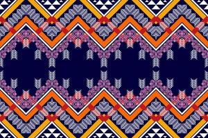 ikat ethnisches nahtloses musterdesign. aztekischer Stoff Teppich Mandala Ornamente Textildekorationen Tapete. Motiv tribal boho einheimischer Truthahn traditioneller Stickereivektor vektor