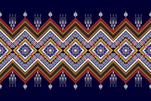 geometrisches abstraktes ikat ethnisches nahtloses musterdesign. aztekischer Stoff Teppich Mandala Ornamente Textildekorationen Tapete. tribal boho native ethnische türkei traditionelle stickerei vektor hintergrund