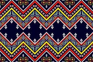 ikat ethnisches nahtloses musterdesign. aztekischer Stoff Teppich Mandala Ornamente Textildekorationen Tapete. Motiv tribal boho einheimischer Truthahn traditioneller Stickereivektor vektor