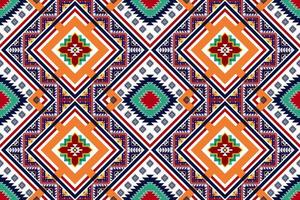 geometrisk abstrakt etnisk sömlös mönsterdesign. aztec tyg matta mandala ornament textil dekorationer tapet. tribal boho infödda motiv kalkon traditionell broderi vektor bakgrund