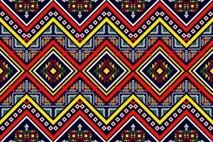 ikat ethnisches nahtloses musterdesign. aztekischer Stoff Teppich Mandala Ornamente Textildekorationen Tapete. Motiv tribal boho einheimischer Truthahn traditioneller Stickereivektor vektor