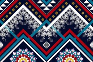 geometrisk abstrakt etnisk sömlös mönsterdesign. aztec tyg matta mandala ornament textil dekorationer tapet. tribal boho infödda motiv kalkon traditionell broderi vektor bakgrund