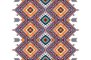 geometrisk abstrakt etnisk sömlös mönsterdesign. aztec tyg matta mandala ornament textil dekorationer tapet. tribal boho infödda motiv kalkon traditionell broderi vektor bakgrund