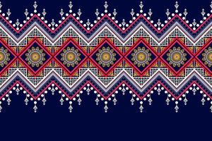 ikat etniska sömlösa mönsterdesign. aztec tyg matta mandala ornament textil dekorationer tapet. motiv tribal boho infödda kalkon traditionella broderi vektor