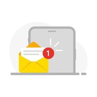 E-Mail-Benachrichtigung erhalten vektor