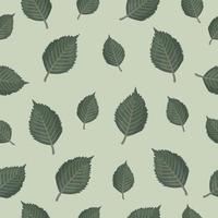 grüne Blätter, nahtloses Muster vektor