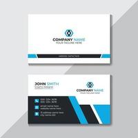 blå och svart snygg visitkort designmall gratis vektor