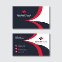 professionell snygg visitkortsdesignmall röd och svart färg gratis vektor
