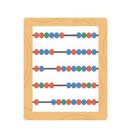 vektor abacus ikon. tillbaka till skolan pedagogisk clipart. söt platt stil illustration. lärande, utbildning eller matematikämneskoncept