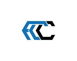 enkel fcc moderna kreativa brev logotyp ikon design vektor symbol illustration.