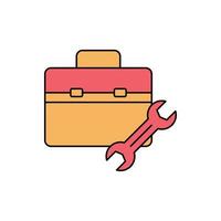 Werkzeugkasten-Symbol für die Reparatur zu Hause vektor