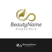 Beauty-Logo-Design-Vektorvorlage, Beauty-Logo-Konzeptillustration. vektor