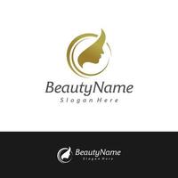 Beauty-Logo-Design-Vektorvorlage, Beauty-Logo-Konzeptillustration. vektor