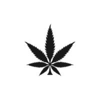 cannabis marijuana blad vektor ikon. logotyp illustration