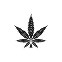 cannabis marijuana blad vektor ikon. logotyp illustration