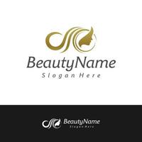 Beauty-Logo-Design-Vektorvorlage, Beauty-Logo-Konzeptillustration. vektor