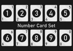uppsättning nummerkort vektor