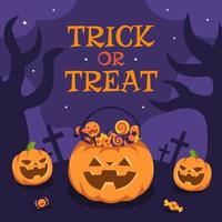 trick or treat halloween bakgrund vektor