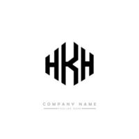 hkh-Buchstaben-Logo-Design mit Polygonform. hkh-polygon- und würfelform-logo-design. hkh Sechseck-Vektor-Logo-Vorlage in weißen und schwarzen Farben. hkh-monogramm, geschäfts- und immobilienlogo. vektor