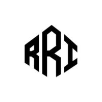 rri-Buchstaben-Logo-Design mit Polygonform. rri polygon und würfelform logo design. rri Sechseck-Vektor-Logo-Vorlage in weißen und schwarzen Farben. rri monogramm, geschäfts- und immobilienlogo. vektor