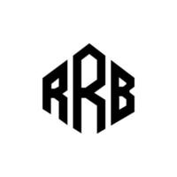 rrb-Buchstaben-Logo-Design mit Polygonform. rrb-polygon- und würfelform-logo-design. rrb Sechseck-Vektor-Logo-Vorlage in weißen und schwarzen Farben. rrb-monogramm, geschäfts- und immobilienlogo. vektor