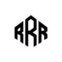 rrr-Buchstaben-Logo-Design mit Polygonform. rrr Polygon- und Würfelform-Logo-Design. rrr Sechseck-Vektor-Logo-Vorlage in weißen und schwarzen Farben. rrr monogramm, geschäfts- und immobilienlogo. vektor