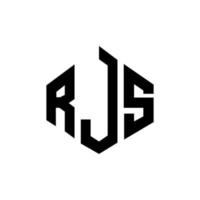 rjs-Buchstaben-Logo-Design mit Polygonform. rjs-polygon- und würfelform-logo-design. rjs Hexagon-Vektor-Logo-Vorlage in weißen und schwarzen Farben. rjs-monogramm, geschäfts- und immobilienlogo. vektor