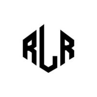 rlr-bokstavslogotypdesign med polygonform. rlr polygon och kubform logotypdesign. rlr hexagon vektor logotyp mall vita och svarta färger. rlr-monogram, affärs- och fastighetslogotyp.