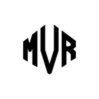 MVR-Brief-Logo-Design mit Polygonform. mvr Polygon- und Würfelform-Logo-Design. mvr Sechseck-Vektor-Logo-Vorlage in weißen und schwarzen Farben. mvr-monogramm, geschäfts- und immobilienlogo. vektor