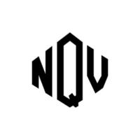 nqv-Buchstaben-Logo-Design mit Polygonform. nqv Polygon- und Würfelform-Logo-Design. nqv Sechseck-Vektor-Logo-Vorlage in weißen und schwarzen Farben. nqv-monogramm, geschäfts- und immobilienlogo. vektor