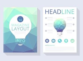 Free Abstract Polygonal Magazine Layout Vektor